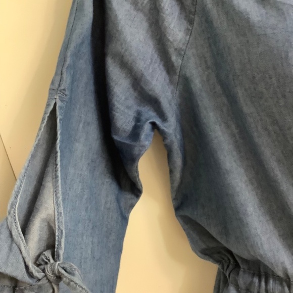 New Look Chambray Peasant Dress L 37/38 bust - Picture 9 of 10